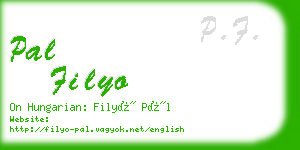 pal filyo business card